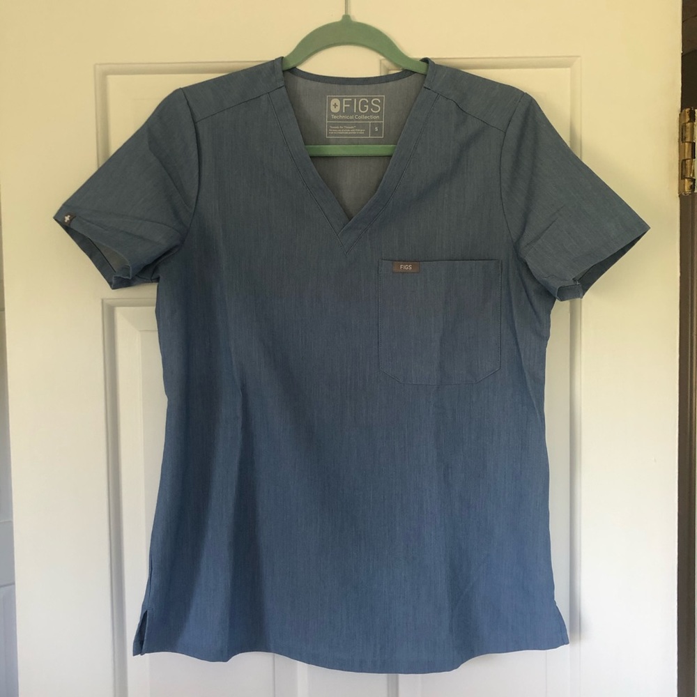 Figs scrub top Catarina limited heather indigo